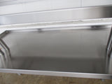 All Stainless Steel Slanted Overhead Display Shelf, 60"Wx26"Dx33"H, #8439