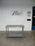Stainless Steel 48"W x 24"D Prep Table w/ lower shelf, STURDY! #8386