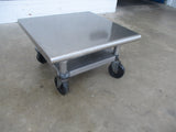 24" High Heavy-Duty Stainless-Steel Table Dolly w/ Undershelf & Casters, #8619C