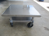 24" High Heavy-Duty Stainless-Steel Table Dolly w/ Undershelf & Casters, #8619C