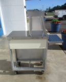 Stainless Steel Table w/ open space underneath and sneezeguard, 18"W x 28.5"D x 51.5"H, #8755
