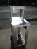 Stainless Steel Table w/ open space underneath and sneezeguard, 18"W x 28.5"D x 51.5"H, #8755