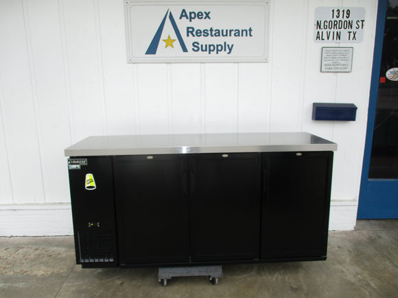 DBB72-M3 3-Door Bar and Beverage Cooler (Solid Doors), 2 YRS. OLD, TESTED, #8834