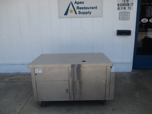 Stainless Steel Worktable with enclosed cabinet space below 54" x 34" x 32", MCT-FT3-MOD, #8954