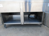 Stainless Steel Worktable with enclosed cabinet space below 54" x 34" x 32", MCT-FT3-MOD, #8954