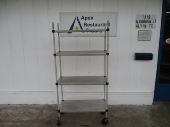 Commercial All Stainless-Steel Shelving Unit on casters 38