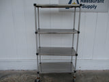 Commercial Stainless-Steel Shelving Unit w/casters 36"W x 18"D x 69"H, #9026