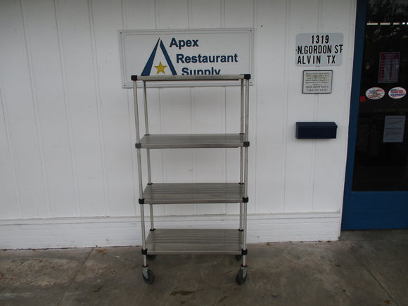 Commercial Stainless-Steel Shelving Unit w/casters 36