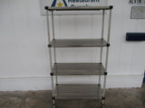 Commercial Stainless-Steel Shelving Unit w/casters 36"W x 18"D x 69"H, #9027