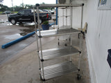 Commercial Stainless-Steel Shelving Unit w/casters 36"W x 18"D x 69"H, #9027