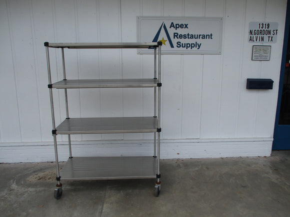 Commercial Stainless-Steel Shelving Unit w/casters 48