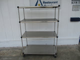 Commercial Stainless-Steel Shelving Unit w/casters 48"W x 24"D x 70"H, #9029