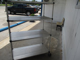 Commercial Stainless-Steel Shelving Unit w/casters 48"W x 24"D x 70"H, #9029