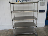 Commercial Stainless-Steel Shelving Unit w/casters 48"W x 24"D x 70"H, #9030