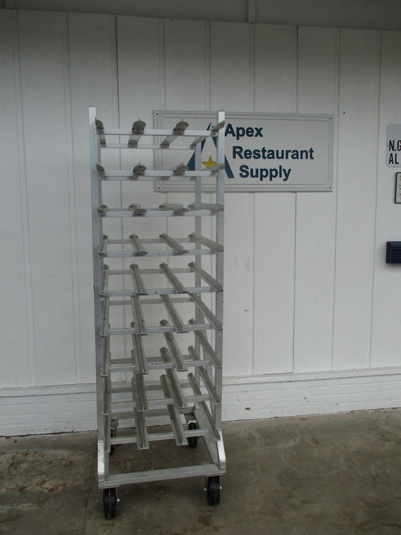 HEAVY DUTY Industrial Can Rack with Casters, Aluminum, #9044