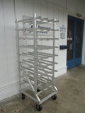 HEAVY DUTY Industrial Can Rack with Casters, Aluminum, #9044