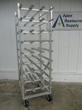 HEAVY DUTY Industrial Can Rack with Casters, Aluminum, #9044