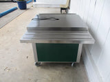 MOD-U-SERVE MCT-FT2 stainless cabinet w/casters 36x35 closed 36x53 open, 120v, #9051