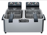 NOW OFFERING!! Brand New DUKERS Electric Countertop Two Basket Fryer #DCF15ED, 30lb., 208v