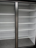 True GDM-49F-LD, 44 cu. ft., 54 1/4"W Glass 2-Door Freezer Merchandiser, 120, 208-230v, TESTED, #8296
