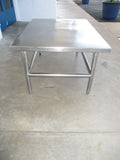 All Stainless Steel equipment table with open base 48"W x 34"D x 23"H, #8087c