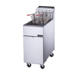 BRAND NEW DUKERS DCF3-NG 40 lb. Natural Gas Fryer with 3 Tube Burners, 2 baskets included.
