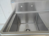 BRAND NEW! Atosa MRSA‑1‑R 39" 1 Compartment Stainless Steel Sink