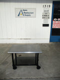 Stainless Steel Mobile Table 36"W x 24"D x 25"H, #7717