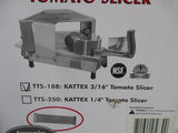 Winco TTS-188 Manual Tomato Slicer w/ 3/16" Slice, Aluminum, #7747