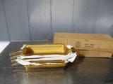 NEW LOT of 4 Clipper 7016 1/3 Size Amber High Heat Plastic Dbl. Handle Food Pan, #7750