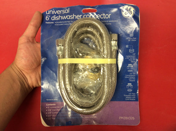 GE 6' Universal Dishwasher Connector w/Connection Kit PM28X326, #3003