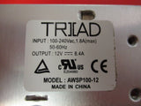 Triad Power Supply AWSP100-12, 110-240VAC Input, 12V 8.4A Output #6037