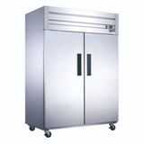 New Dukers D55AR Commercial 2-Door Top Mount Refrigerator in Stainless Steel