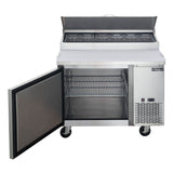 New! Dukers DPP44-6-S1 Commercial Single Door Pizza Prep Table Refrigerator