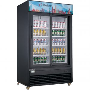 New Dukers DSM-40SR Commercial Glass Sliding 2-Door Merchandiser Refrigerator