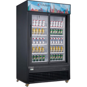 New Dukers DSM-47SR Commercial Glass Sliding 2-Door Merchandiser Refrigerator