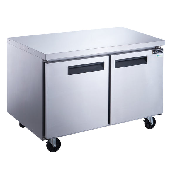New Dukers DUC60R 2-Door Undercounter Commercial Refrigerator in Stainless Steel